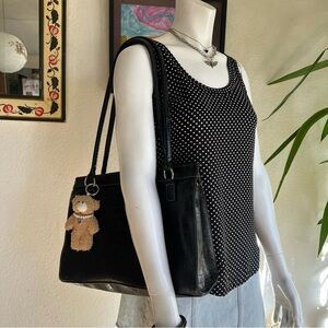 American Vintage Black Croc-Embossed Shoulder Bag